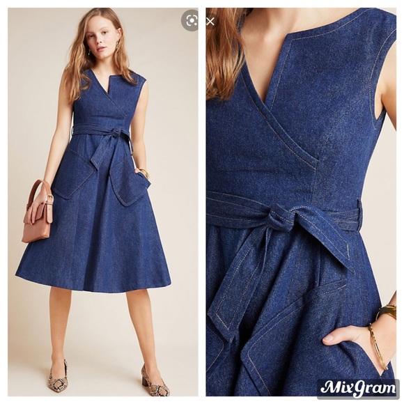 anthropologie denim dress
